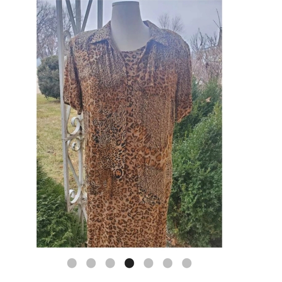 💥BLACK FRIDAY BOGO FREE EVERYTHING💥 SMALL 90s Leopard Print Maxi Dress Set - Picture 2 of 6